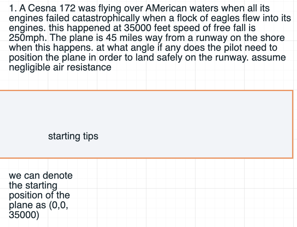 Plz Use Calculus To Solve This Problem Finding The Angle Degree That The Pilot Needs To Position The Plan For It To La 1