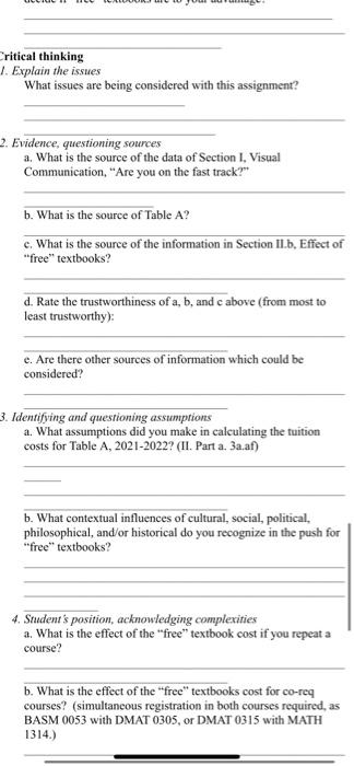 D Do You Think That Free Textbooks Will Be Advantageous To You Personally Explain 5 Conclusions And Consequences A 2