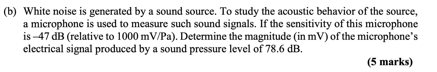 B White Noise Is Generated By A Sound Source To Study The Acoustic Behavior Of The Source A Microphone Is Used To Me 1