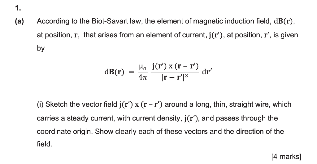Electromagnetic Theory 2019 20 Q1 1
