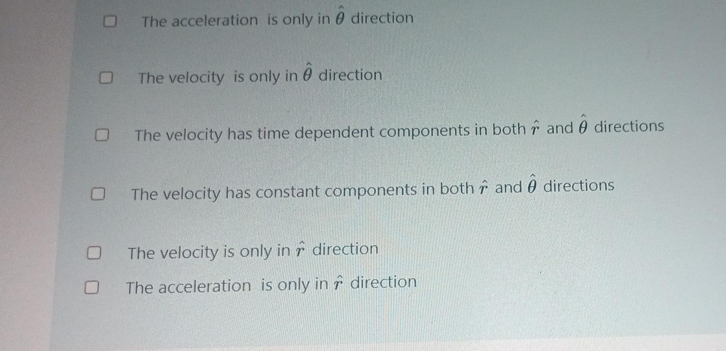 The Trajectory Of A Particle Is Given By Toen At 8 Where Ro A 8 Are Non Zero Constants With Correct Dimensions C 2