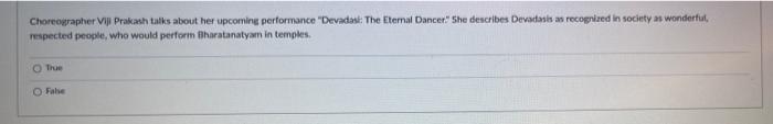 Choreographer Vi Prakash Talks About Her Upcoming Performance Devadas The Eternal Dancer She Describes Devadasis As R 1
