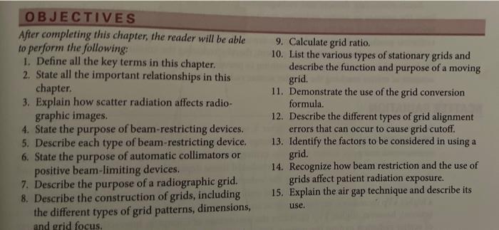 Objectives After Completing This Chapter The Reader Will Be Able To Perform The Following 1 Define All The Key Terms 1