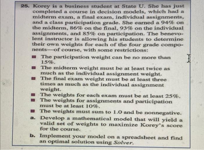 Chapter 13 Linear Optimization Problems 25 27 And 35 Pp 513 516 1 Develop A Linear Optimization Model For 25 2