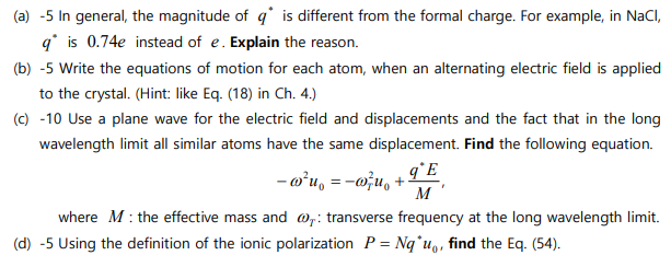 A 5 In General The Magnitude Of Q Is Different From The Formal Charge For Example In Nacl Qis 0 74e Instead Of 1
