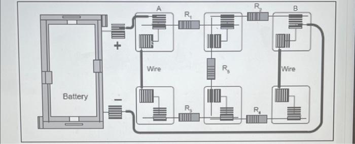 Question 4 In The Circuit Diagram The Voltage Drop V1 Across Ry Is Given By Oav1 1 R1 R2 R3 R4 Rs Ob 1 Vi 2