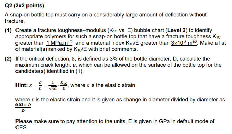 Q2 2x2 Points A Snap On Bottle Top Must Carry On A Considerably Large Amount Of Deflection Without Fracture 1 Creat 1