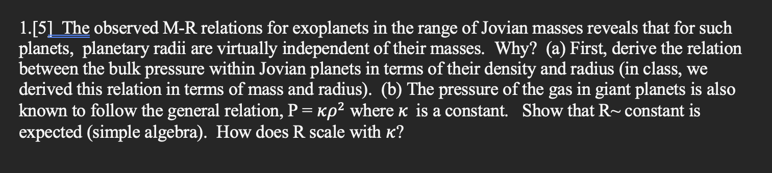 1 5 The Observed M R Relations For Exoplanets In The Range Of Jovian Masses Reveals That For Such Planets Planetary R 1