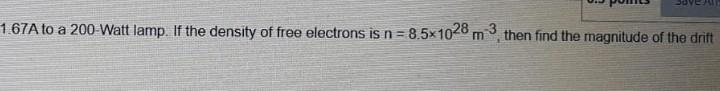A Copper Wire Has A Diameter Of 1 02 Mm It Carries A Constant Current Of 1 67a To A 200 Watt Lar Velocity In Mm S 1 2