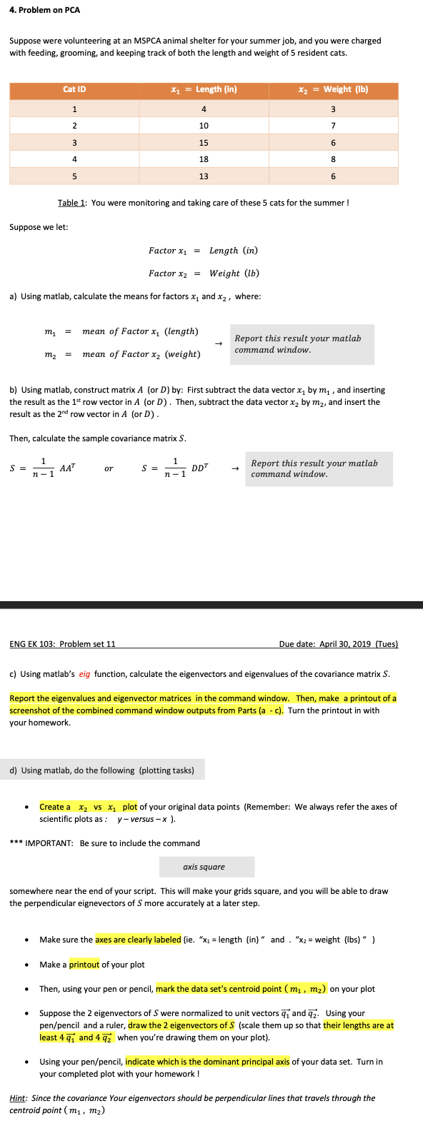 Linear Algebra Matlab 1