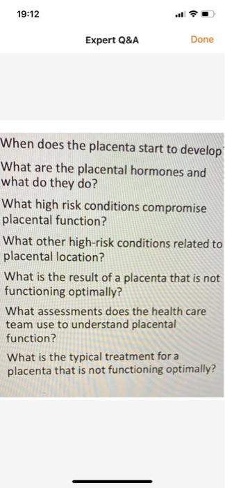 19 12 Expert Q A Done When Does The Placenta Start To Develop What Are The Placental Hormones And What Do They Do Wha 1