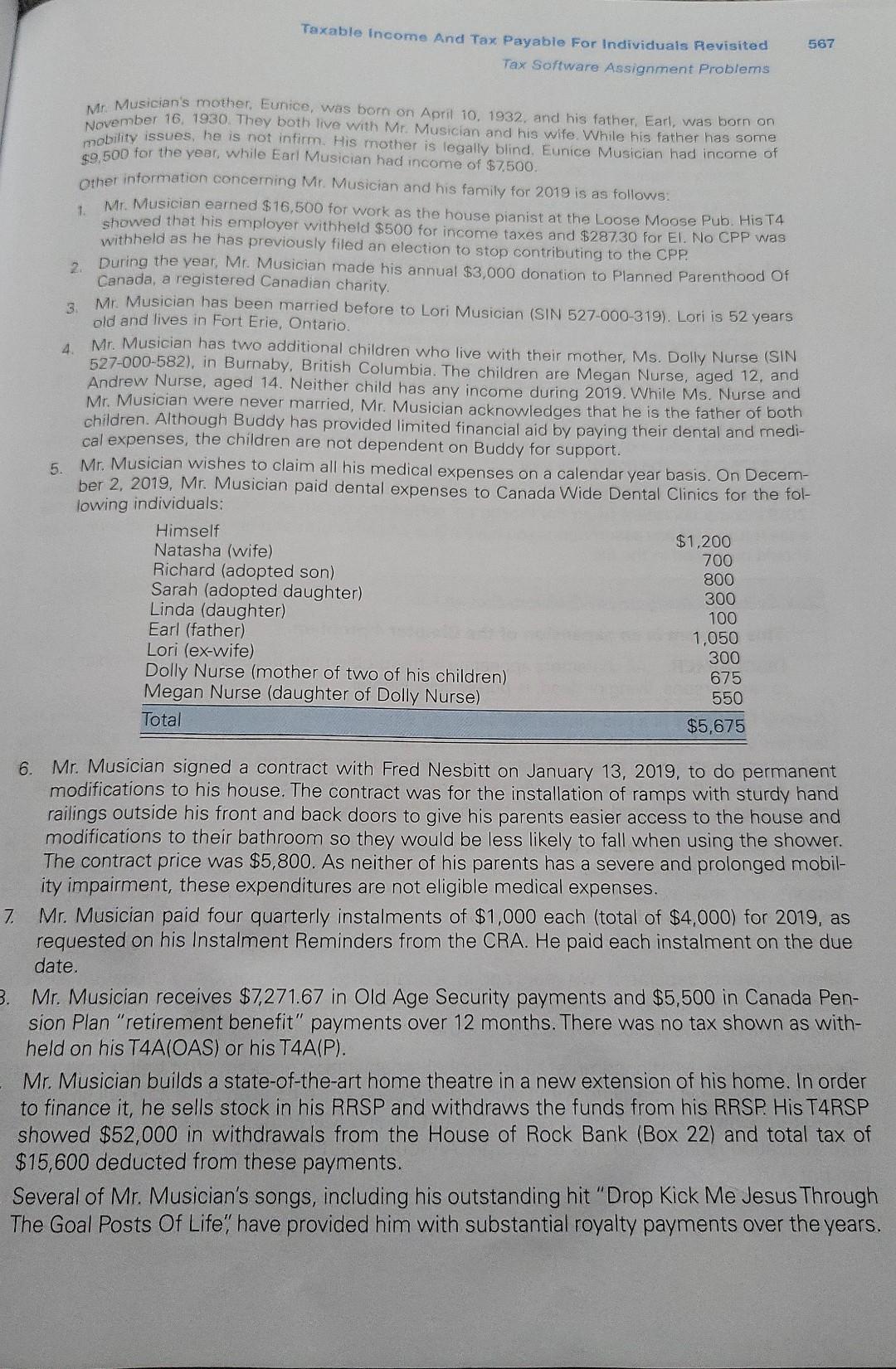 Tax Software Assignment Problems Tax Software Assignment Problem Eleven 1 This Problem Is An Expansion Of The Chapter 2