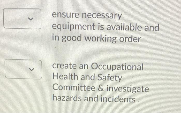 Question 2 12 Points Choose What Is The Employer And The Employees Responsibility Below Ensure You Know The Differenc 3