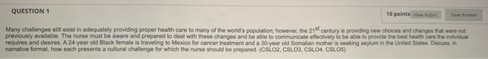 Question 1 10 Points View Many Challenges Still Exist In Adequately Providing Proper Health Care To Many Of The World S 1