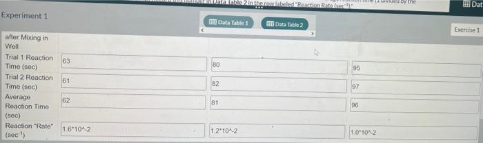 Exercise 1 Questions Question 1 Determine The Reaction Order For Hcl Using Calculations Described In The Background Se 2