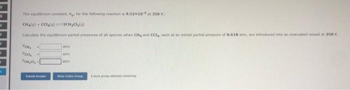 The Equilibrium Constant Kp For The Following Reaction Is 0 215 At 673 K Nh I Nh3 G Hi 9 Calculate The Equili 2