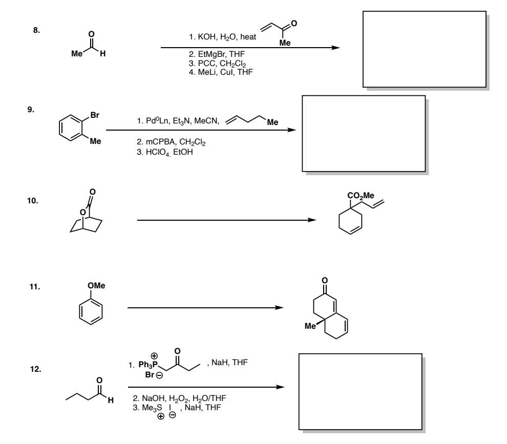Provide The Appropriate Reagents Or Product For The Following Examples Thank You 2