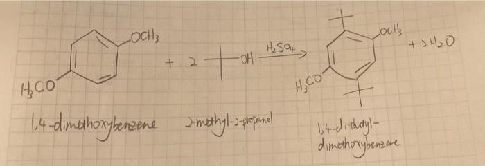 Loch Ochy H So4 2h O Oh H Com H 00 14 Dimahorybenzene Zimethyla Papal 1 4 Dithutyl Dimethoxybenzone 3 In This Ex 1