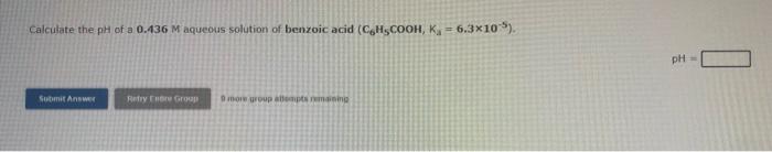 Calculate The Ph Of A 0 0126 M Aqueous Solution Of Formic Acid Hcooh K 1 8 10 Ph Calculate The Ph Of 0 437 M 3