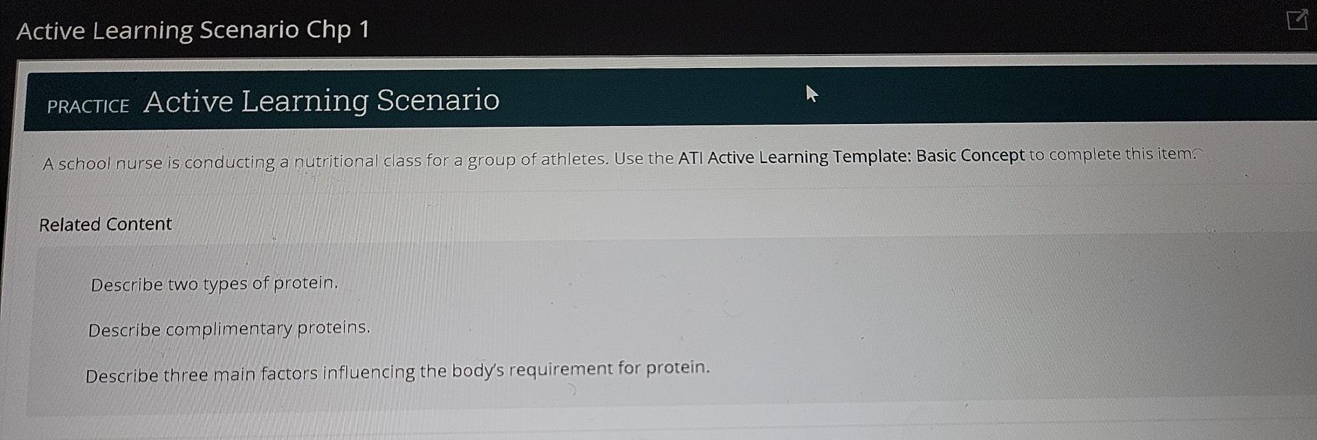 Active Learning Scenario Chp 1 Z Practice Active Learning Scenario A School Nurse Is Conducting A Nutritional Class For 1