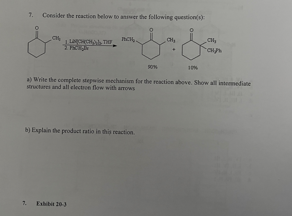 7 Consider The Reaction Below To Answer The Following Question S Ch Phch Ch3 Ch3 1 Lin Ch Ch3 212 Thf 2 Pich Br 1
