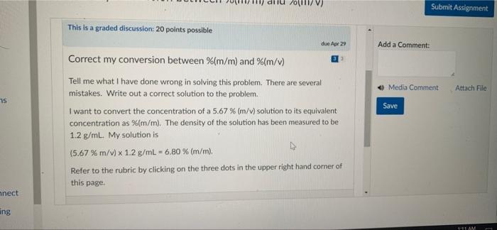 701111 V Submit Assignment This Is A Graded Discussion 20 Points Possible Due Apr 29 Add A Comment Attach File Media 1