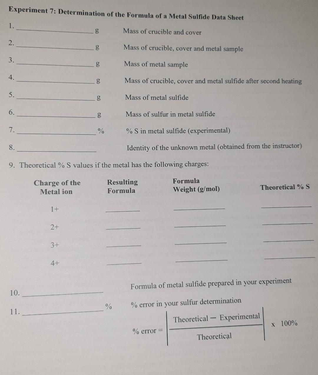1 In One Sentence State The Objective Goal Of Today S Experiment In The Box Below 2 Given That The Charge On The S 2