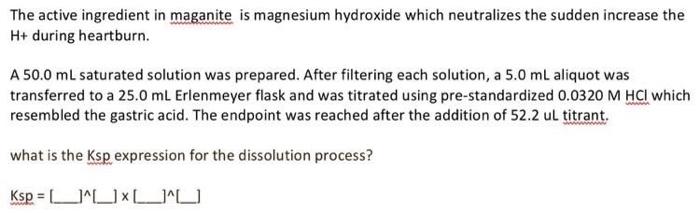 The Active Ingredient In Maganite Is Magnesium Hydroxide Which Neutralizes The Sudden Increase The H During Heartburn 1