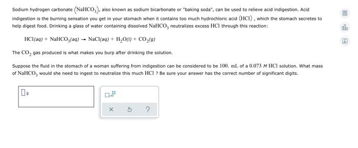 Sodium Hydrogen Carbonate Nahco3 Also Known As Sodium Bicarbonate Or Baking Soda Can Be Used To Relieve Acid Indig 1