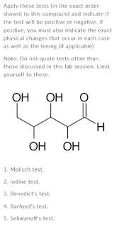 Apply These Tests In The Exact Order Shown To This Compound And Indicate It The Test Will Be Positive Or Negative It P 1