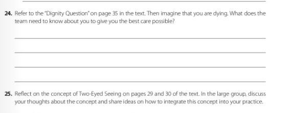 24 Refer To The Dignity Question On Page 35 In The Text Then Imagine That You Are Dying What Does The Team Need To Kn 1