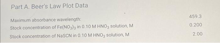 Using Your Experimental Data Calculate Molar Concentrations Of Ions At Equilibrium To Determine The Experimental Equili 4