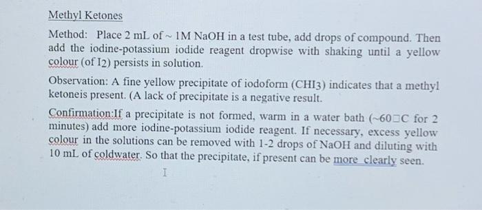 Section Ii Functional Group Tests Additional Safety Notes Do All Tests In The Fumehood Don T Get 2 4 Dinitrophenylhydr 3