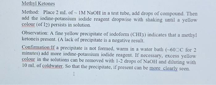 9 10 111 112 113 114 15 16 17 Section Ii Functional Group Tests Additional Safety Notes Do All Tests In The Fumehood D 3