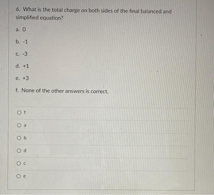 4 For Questions 4 6 Balance The Following Oxidation Reduction Reaction Occurring In Acid Solution Given In Unbalanced 3