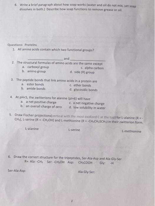 1 What Is The Structural Difference Between Fat And Oil 2 Write A Balanced Chemical Equation For The Preparation Of A 2