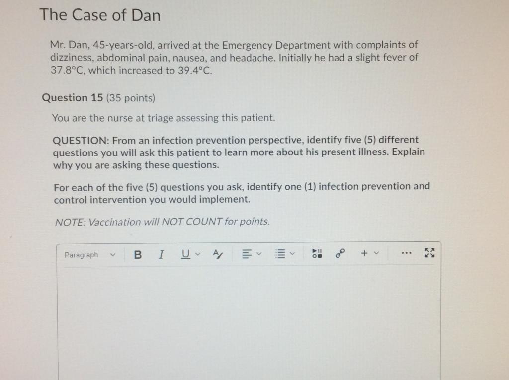 15 16 Please Answer All Questions For This Case Study Please Answer Related To Infection Prevention And Control Pleas 1