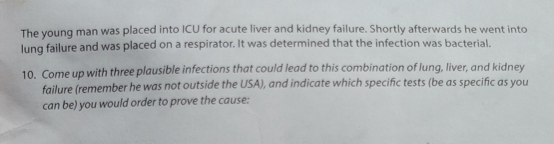 The Young Man Was Placed Into Icu For Acute Liver And Kidney Failure Shortly Afterwards He Went Into Lung Failure And W 1