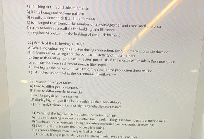 Select All Correct Answers 16 What Characteristics Would Increase A Given Muscle S Range Of Motion A An Increased Num 3