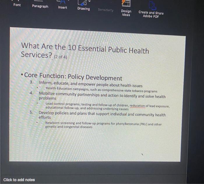 What Are The 10 Essential Public Health Services 4 Of 4 All Three Core Functions 10 Research For New Insights And In 5