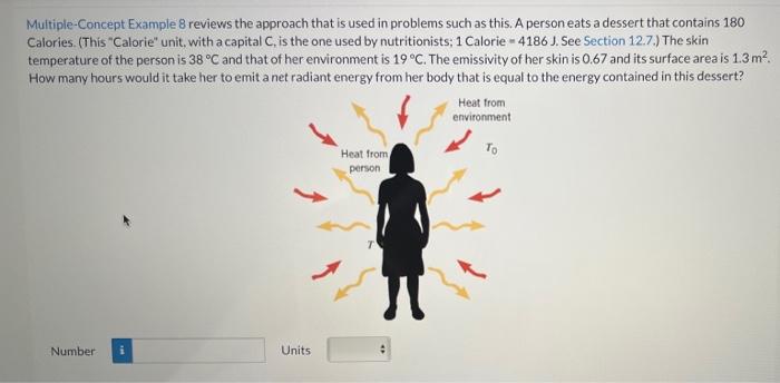 Multiple Concept Example 8 Reviews The Approach That Is Used In Problems Such As This A Person Eats A Dessert That Cont 1