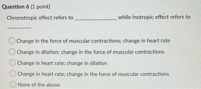 Question 5 1 Point Beta Blockers Oa Decreage Heart Rate In Untrained Individuals B Decrease Heart Rate In Trained I 2
