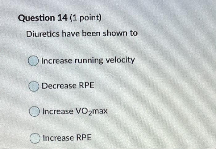 Question 5 1 Point Beta Blockers Oa Decreage Heart Rate In Untrained Individuals B Decrease Heart Rate In Trained I 4