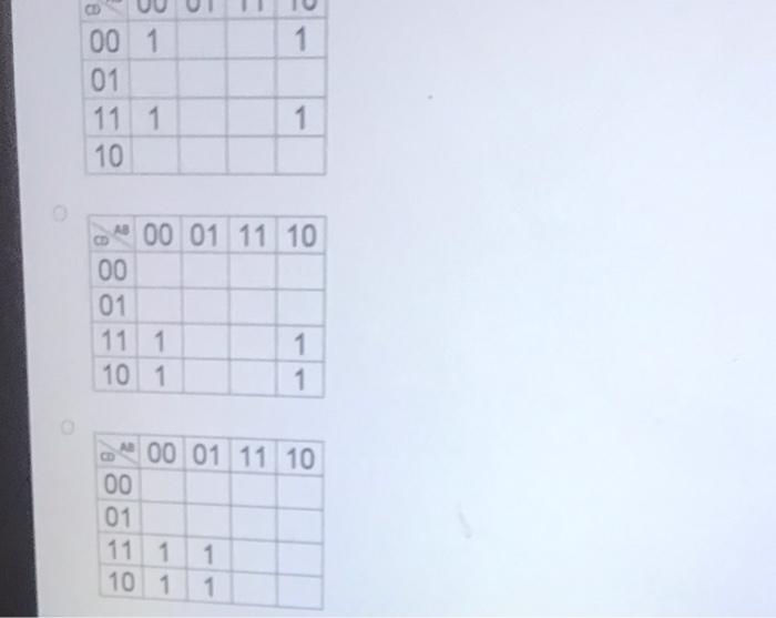 Select The Entries To The Karnaugh Map That Represent The Minterms Of 3 Marks X Ab Ab Cd Cd Cd 00 01 11 10 00 2