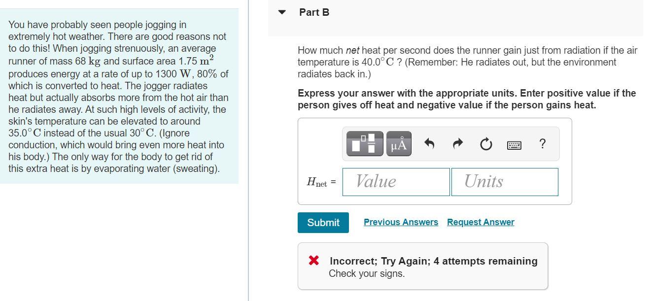 Part B You Have Probably Seen People Jogging In Extremely Hot Weather There Are Good Reasons Not To Do This When Joggi 1