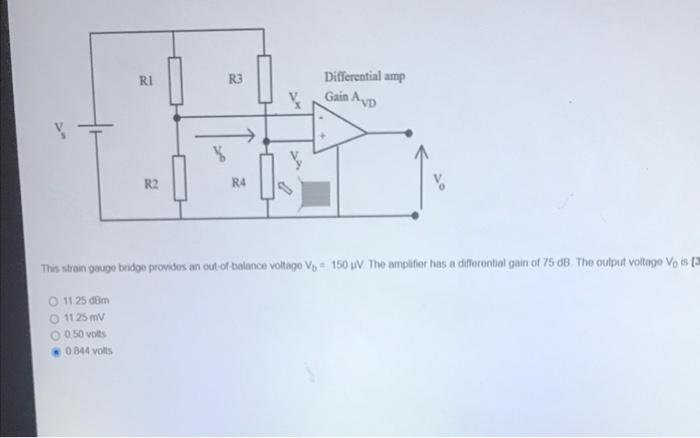 Ri R3 Differential Amp Gain And R2 R4 This Strain Gauge Bridge Provides An Out Of Balance Voltage V5 150wv The Ampl 1