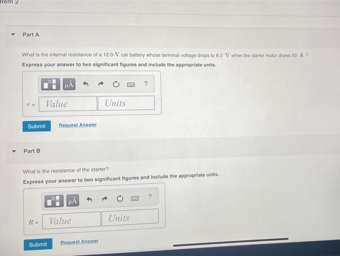 Four 1 50 V Cells Are Connected In Series To A 13 0 22 Lightbulb Part A If The Resulting Current Is 0 43 A What Is The I 2