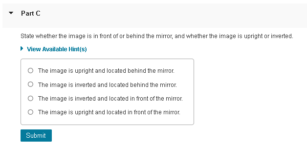 Constants V Part A A 1 7 Cm Tall Object Is 16 Cm In Front Of A Convex Mirror That Has A 64 Cm Focal Length Calculate T 2