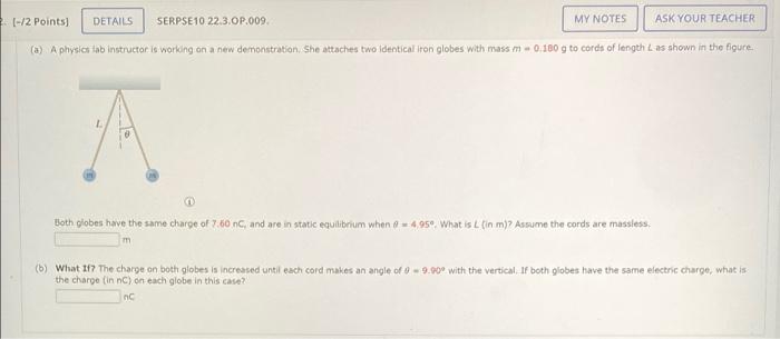 12 Points Details Serpse10 22 3 Op 009 My Notes Ask Your Teacher A A Physics Tab Instructor Is Working On A New Dem 4
