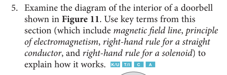 5 Examine The Diagram Of The Interior Of A Doorbell Shown In Figure 11 Use Key Terms From This Section Which Include 1